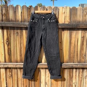 VINTAGE {Authentic Rockies} Black Studded Mom Jean